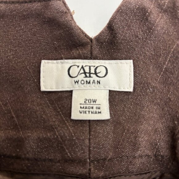 Cato Relaxed Straight Women's size 20WP Brown Denim jeans - Picture 2 of 4